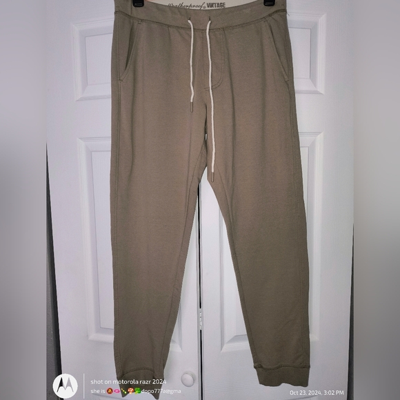 brand new Cotton blend French terry joggers without tags exposed long drawstring - Picture 4 of 15